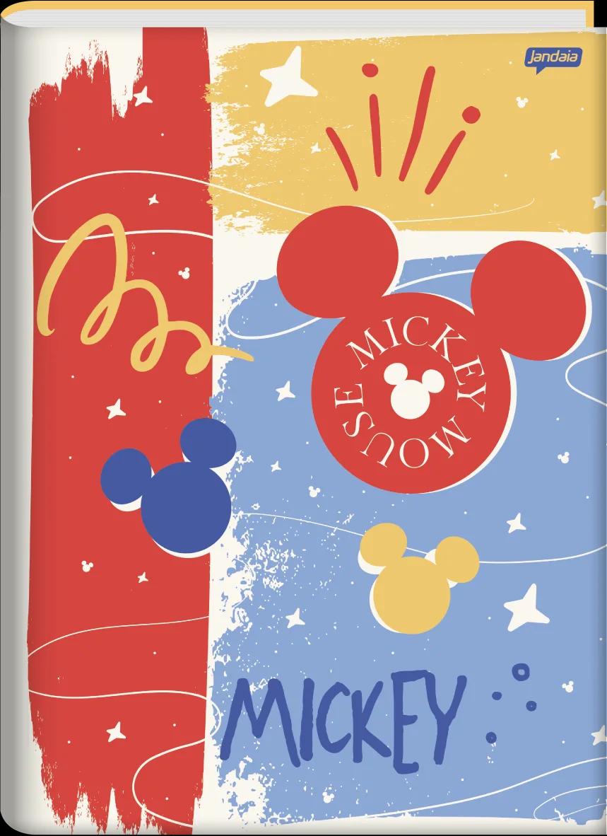 CADERNO BROCHURA CAPA DURA 1/4 80 FOLHAS - MICKEY ARTS