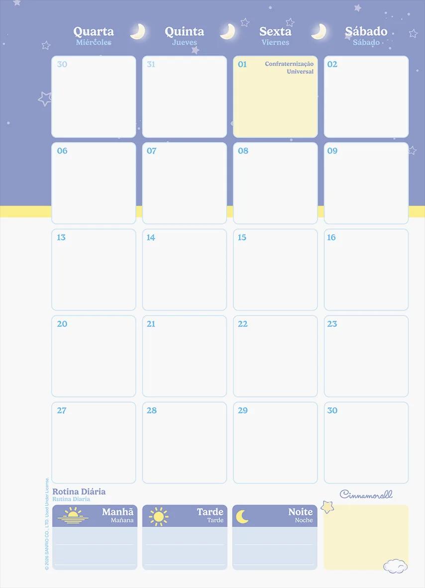 AGENDA PLANEJAMENTO LOMABADA QUADRADA 175X242MM - CINNAMOROLL — miniatura 5