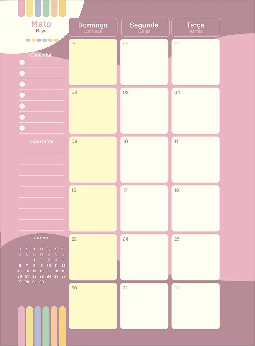 AGENDA PLANEJAMENTO ESPIRAL UNIV 200X275MM 96 FOLHAS - LA CREME — miniatura 5