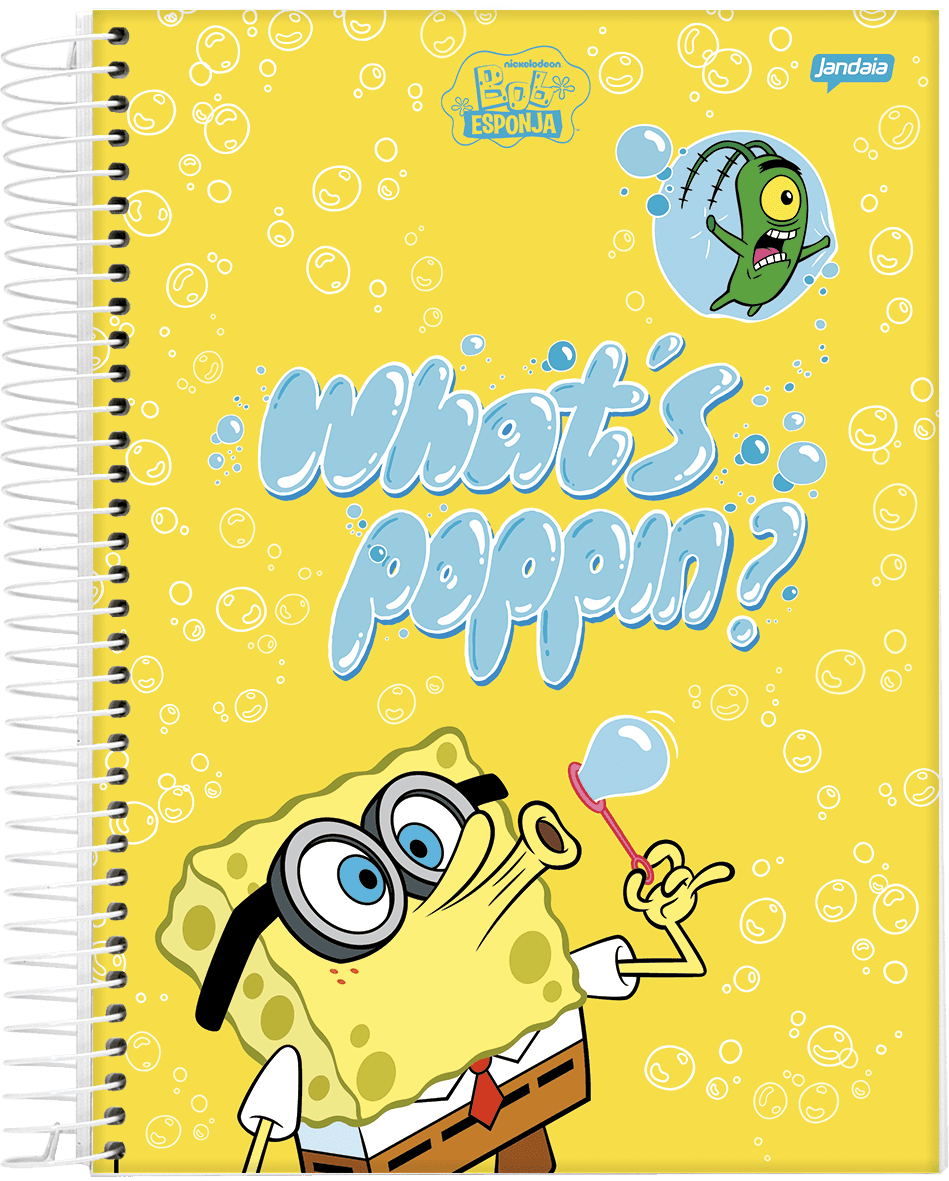 CADERNO ESPIRAL UNIVERSITÁRIO CAPA DURA 15 MATÉRIAS 240 FOLHAS - BOB ESPONJA — miniatura 4