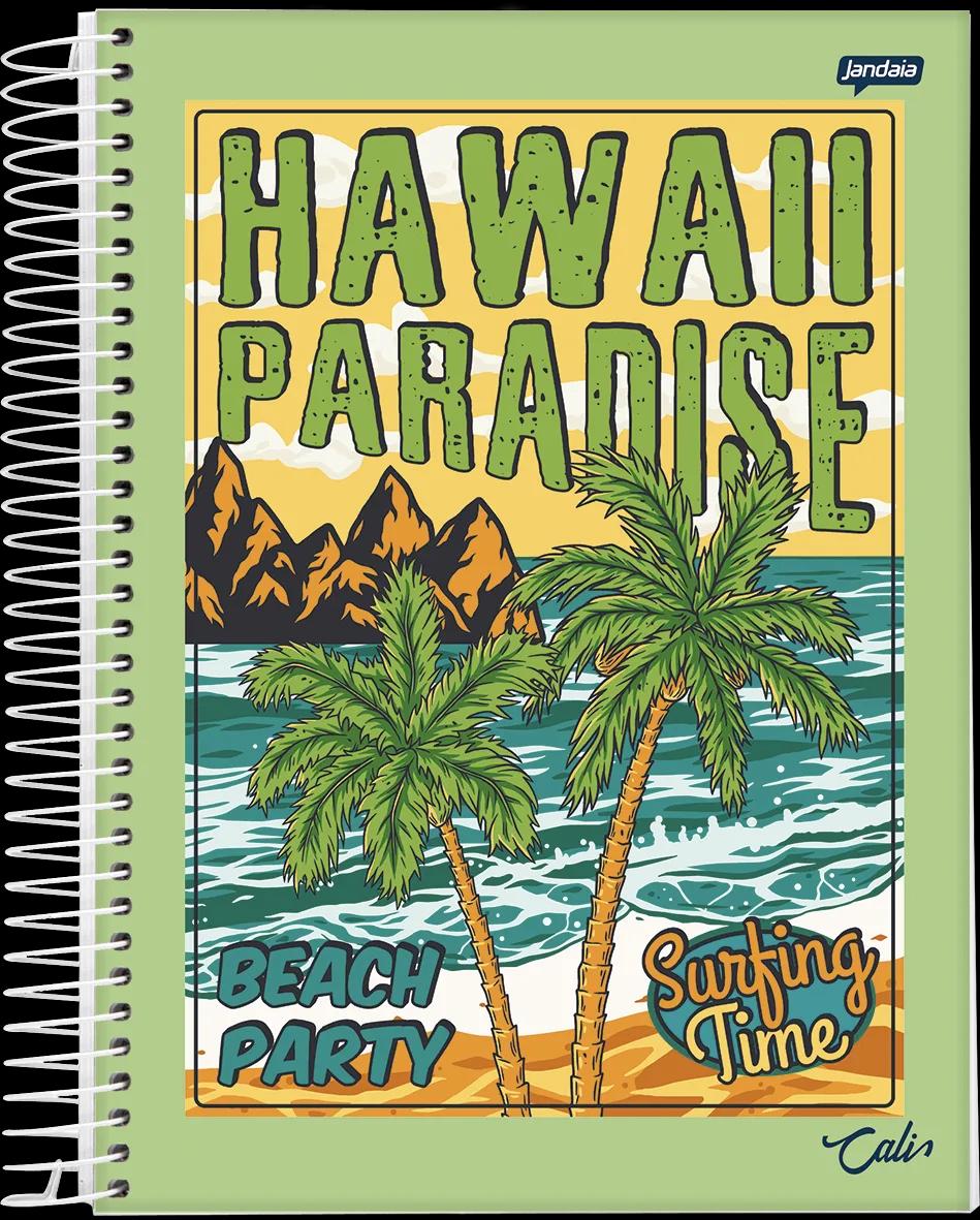 CADERNO ESPIRAL UNIVERSITÁRIO CAPA DURA 01 MATÉRIA 80 FOLHAS -  CALI E MALIBU — miniatura 6