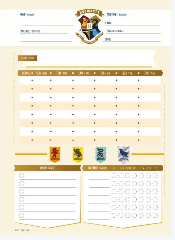 CADERNO NEODISC COLLEGE CAPA DURA 80 FOLHAS - HARYY POTTER — miniatura 4