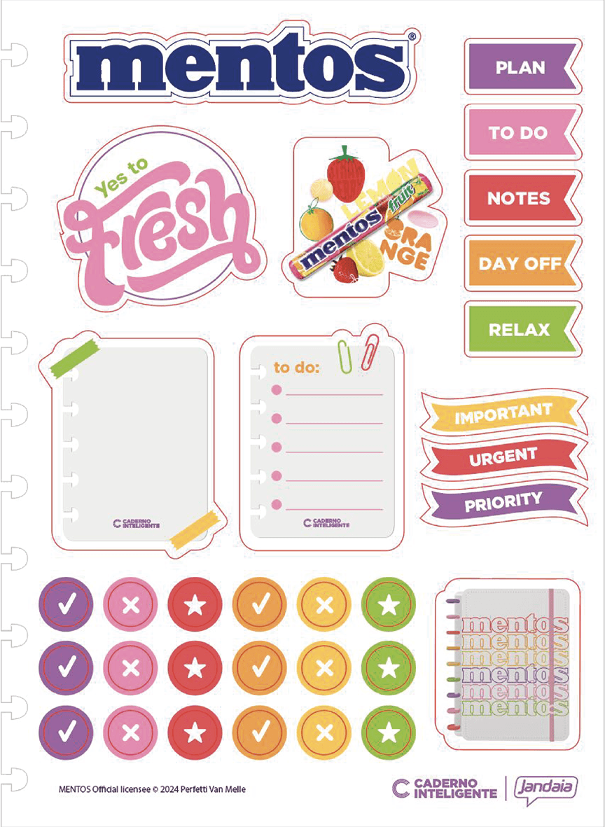 CADERNO INTELIGENTE 1/4 140X200MM 90 FOLHAS - MENTOS — miniatura 2