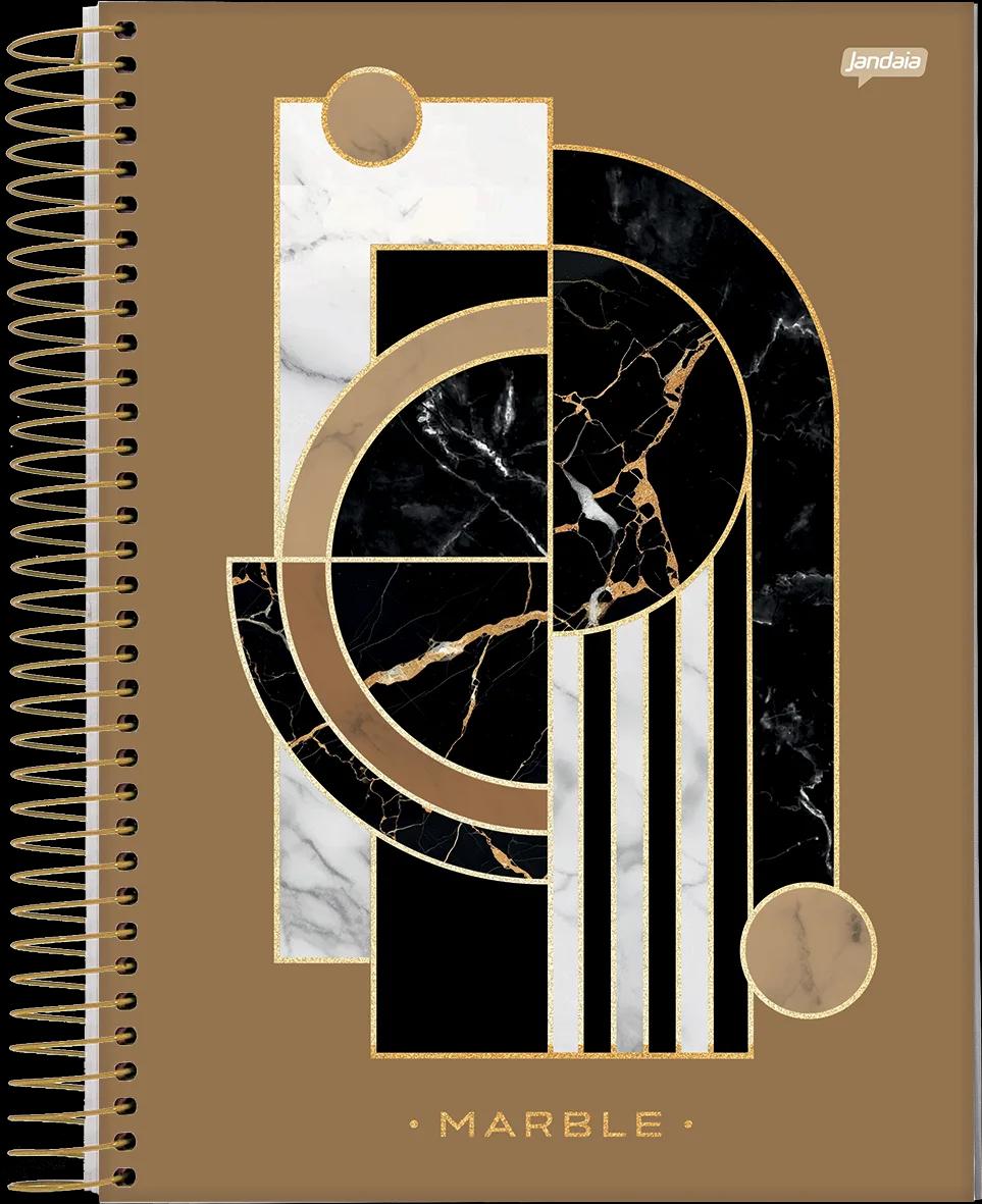 CADERNO ESPIRAL CAPA DURA 1/4 80 FOLHAS - MARBLE — miniatura 4