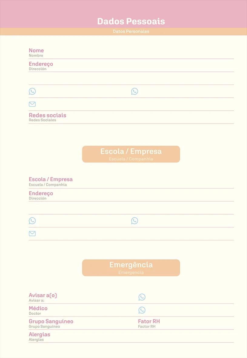 AGENDA DIARIA LOMB QUAD 138X200MM 176 FOLHAS - LA CREME — miniatura 4