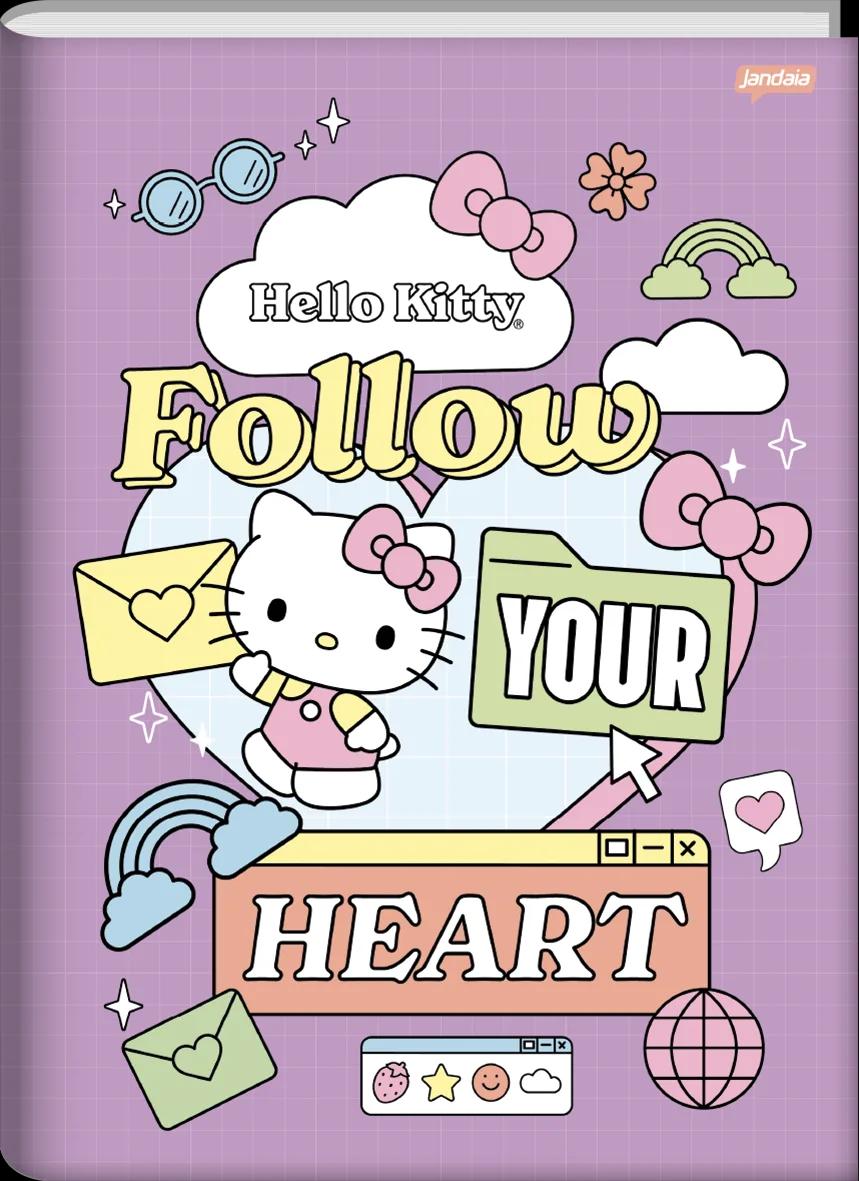 CADERNO BROCHURA CAPA DURA UNIVERSITÁRIO 80 FOLHAS - HELLO KITTY — miniatura 2
