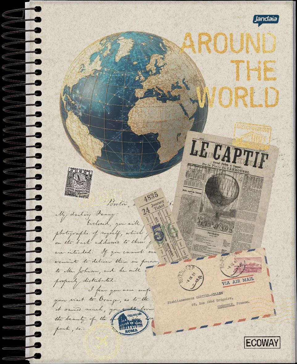 CADERNO ESPIRAL UNIVERSITÁRIO CAPA DURA 01 MATÉRIA 80 FOLHAS - ECO WAY — miniatura 3