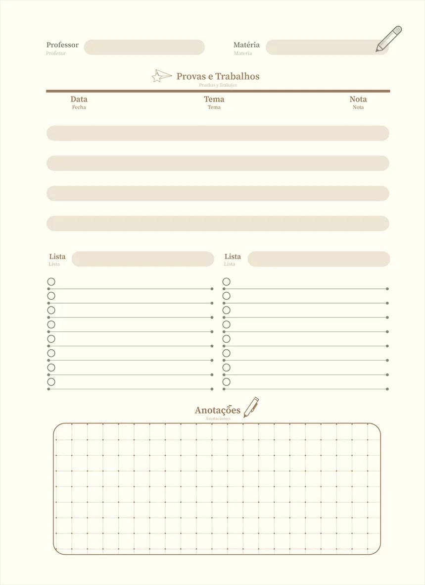 CADERNO ESPIRAL CAPA DURA 10 MATÉRIAS COLLEGE - KRAFT GOLD — miniatura 6