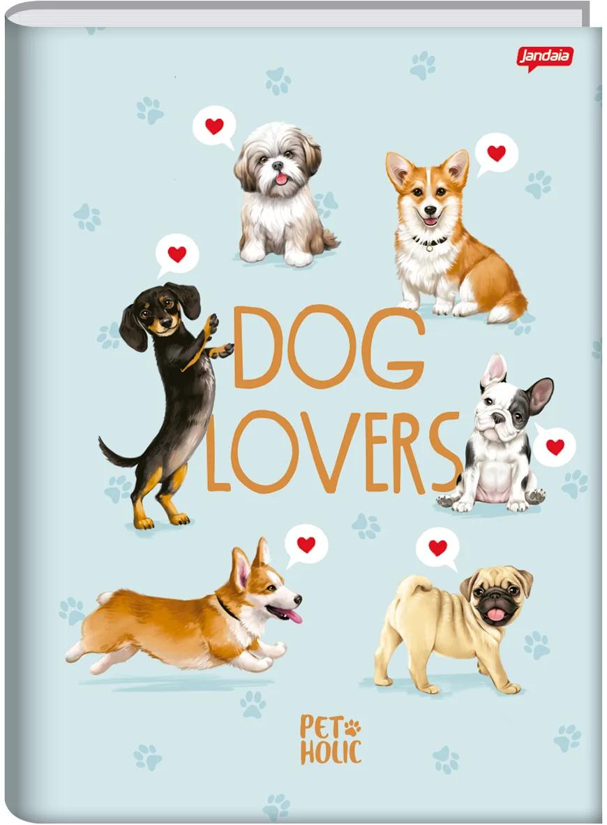 CADERNO BROCHURA CAPA DURA 1/4 80 FOLHAS - PET HOLIC