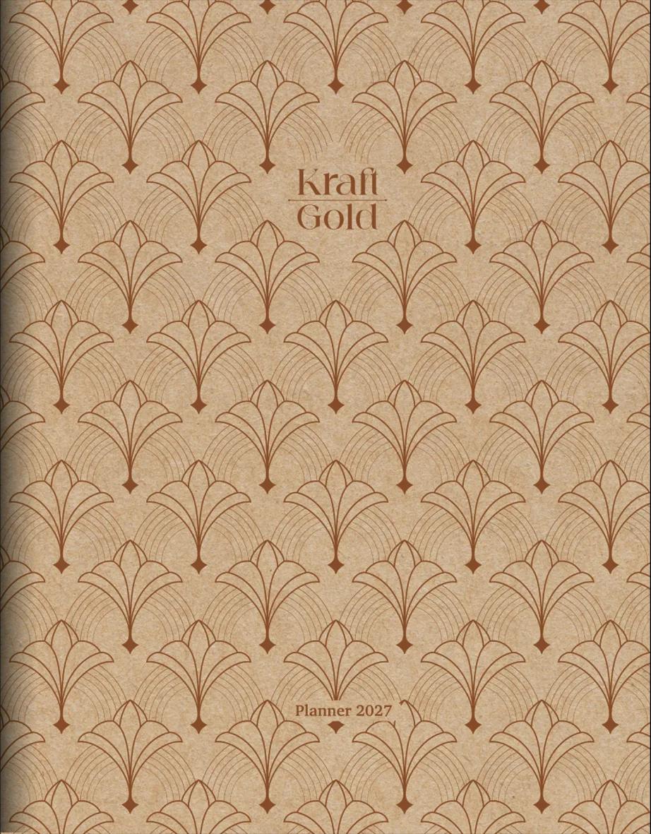 AGENDA DIÁRIA BROCHURA PLANNER MENSAL190X248MM 20FLS - KRAFT GOLD