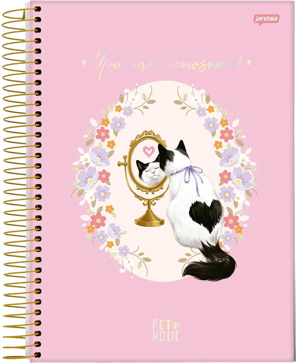 CADERNO ESPIRAL UNIVERSITÁRIO CAPA DURA 15 MATÉRIAS 240 FOLHAS - PET HOLIC — miniatura 4