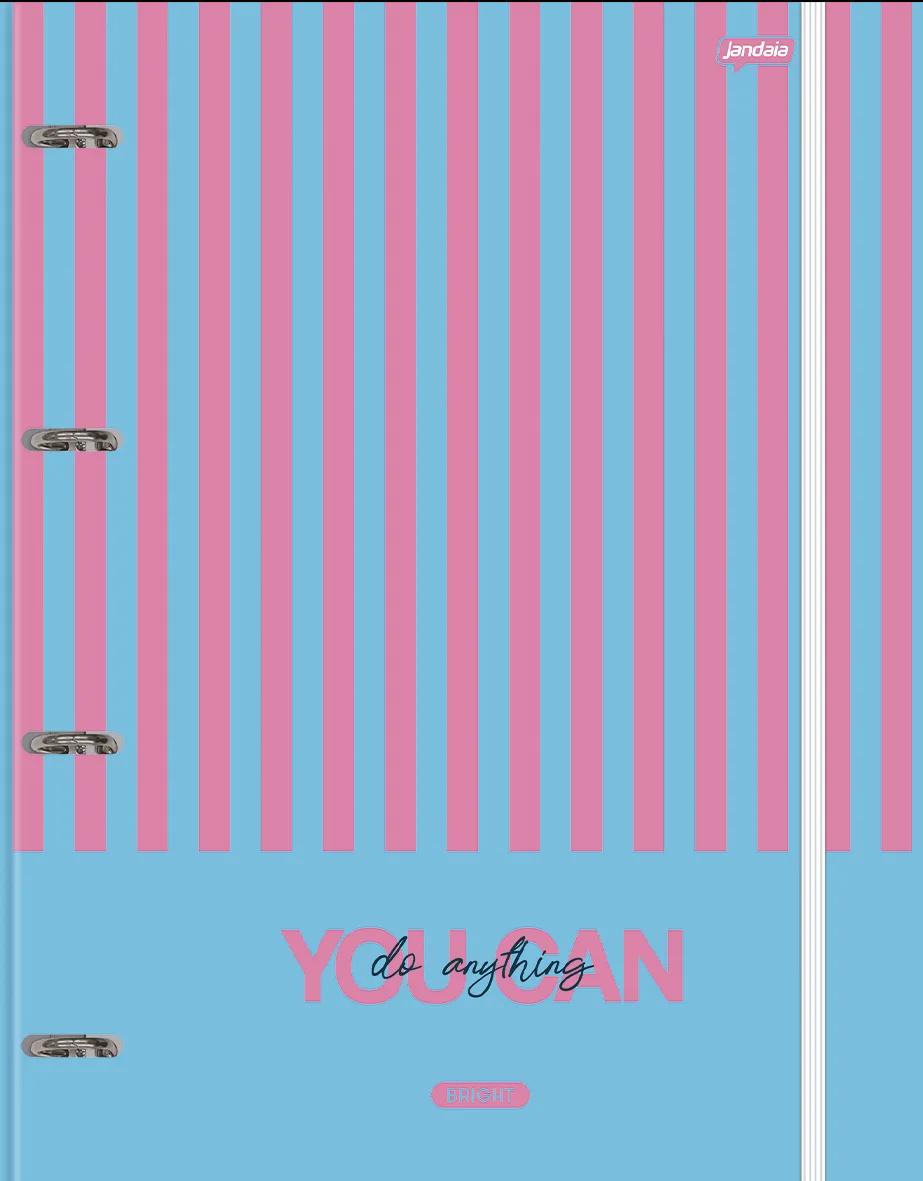 CADERNO UNIVERSITÁRIO CAPA DURA 80 FOLHAS ARGOLADO - BRIGHT