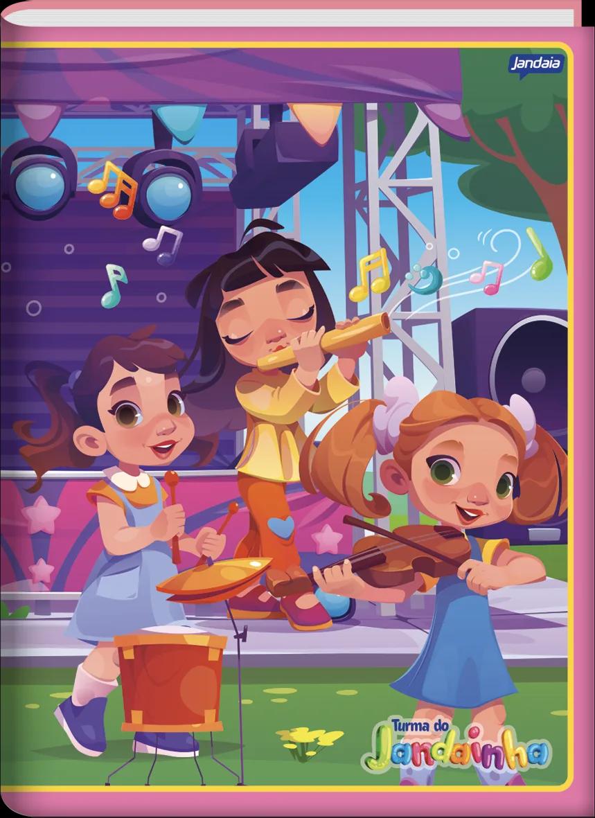 CADERNO BROCHURA UNIVERSITÁRIO CAPA DURA 80 FOLHAS FEMININO - JANDAINHA