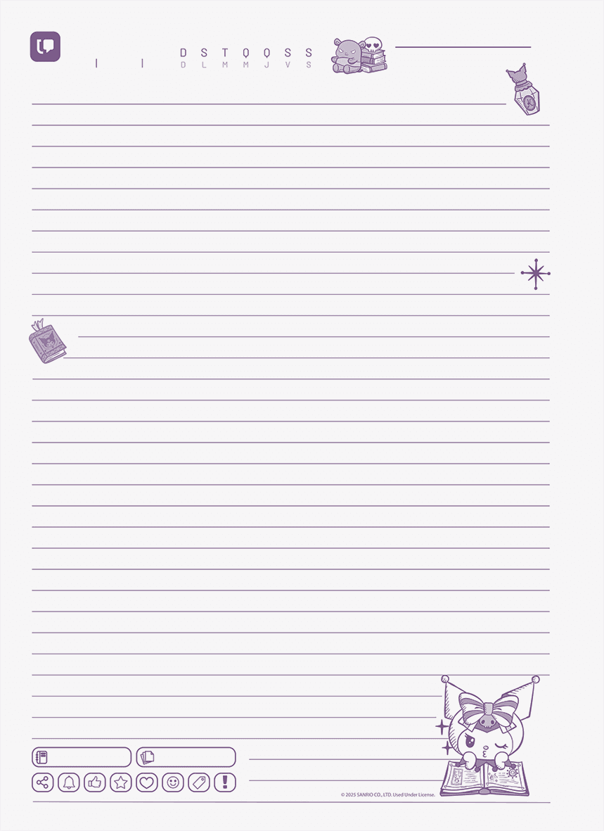 CADERNO ESPIRAL CAPA DURA 1/8 80 FOLHAS - KUROMI — miniatura 7