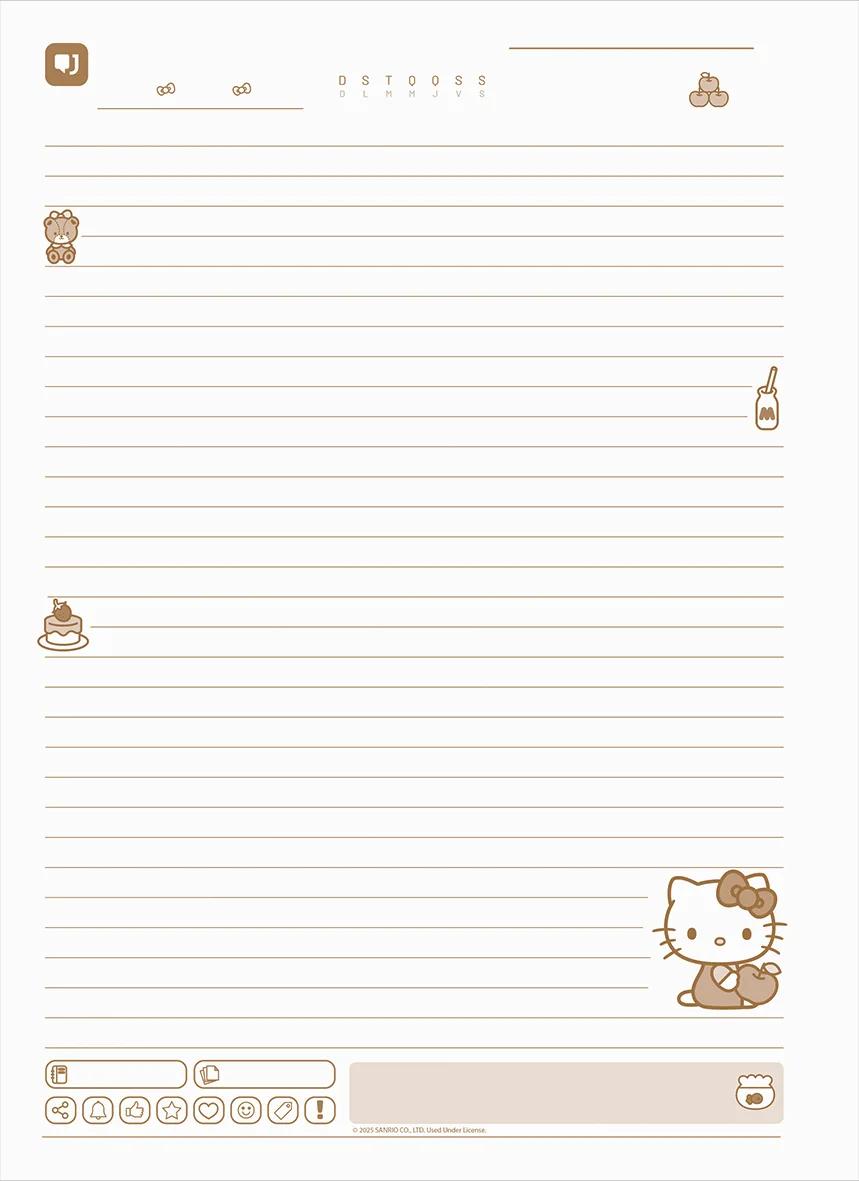 CADERNO ESPIRAL CAPA DURA 1/8 80 FOLHAS - HELLO KITTY — miniatura 8