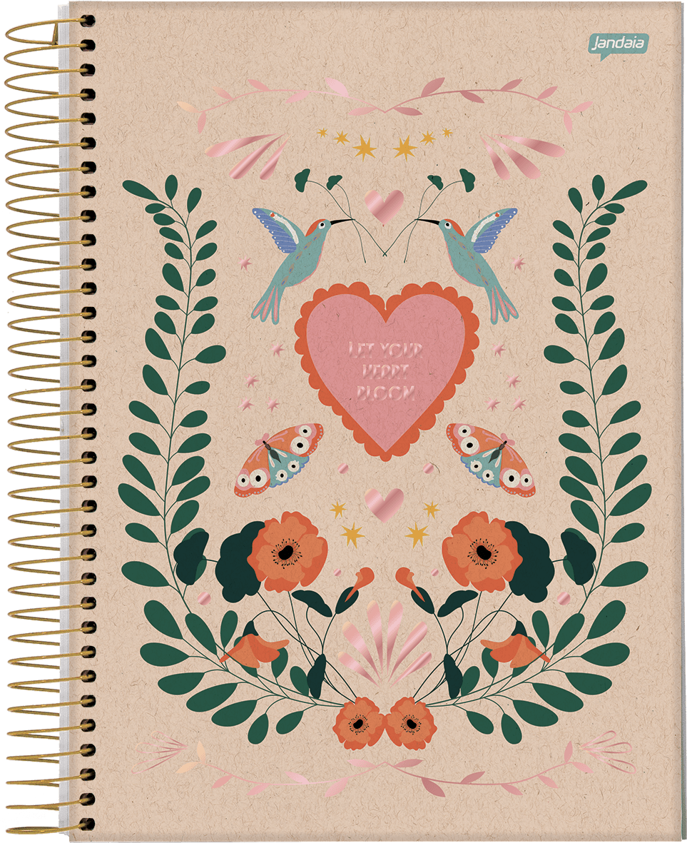 CADERNO ESPIRAL CAPA DURA 1/8 80 FOLHAS - ECO LÍNEA