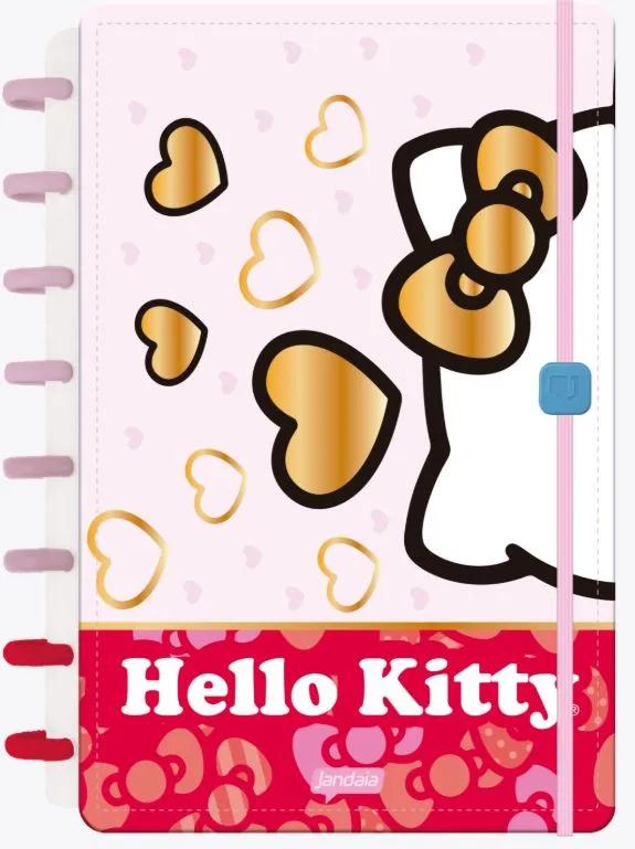 CADERNO NEODISC 1/4 CAPA DURA 80 FOLHAS - HELLO KITTY