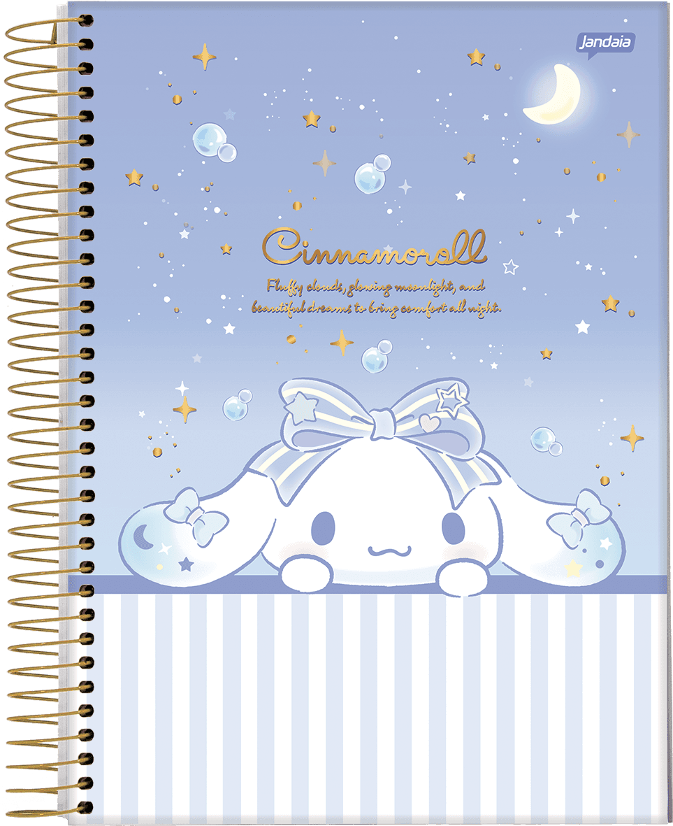 CADERNO ESPIRAL UNIVERSITÁRIO CAPA DURA 10 MATÉRIAS 160 FOLHAS - CINNAMOROLL — miniatura 4