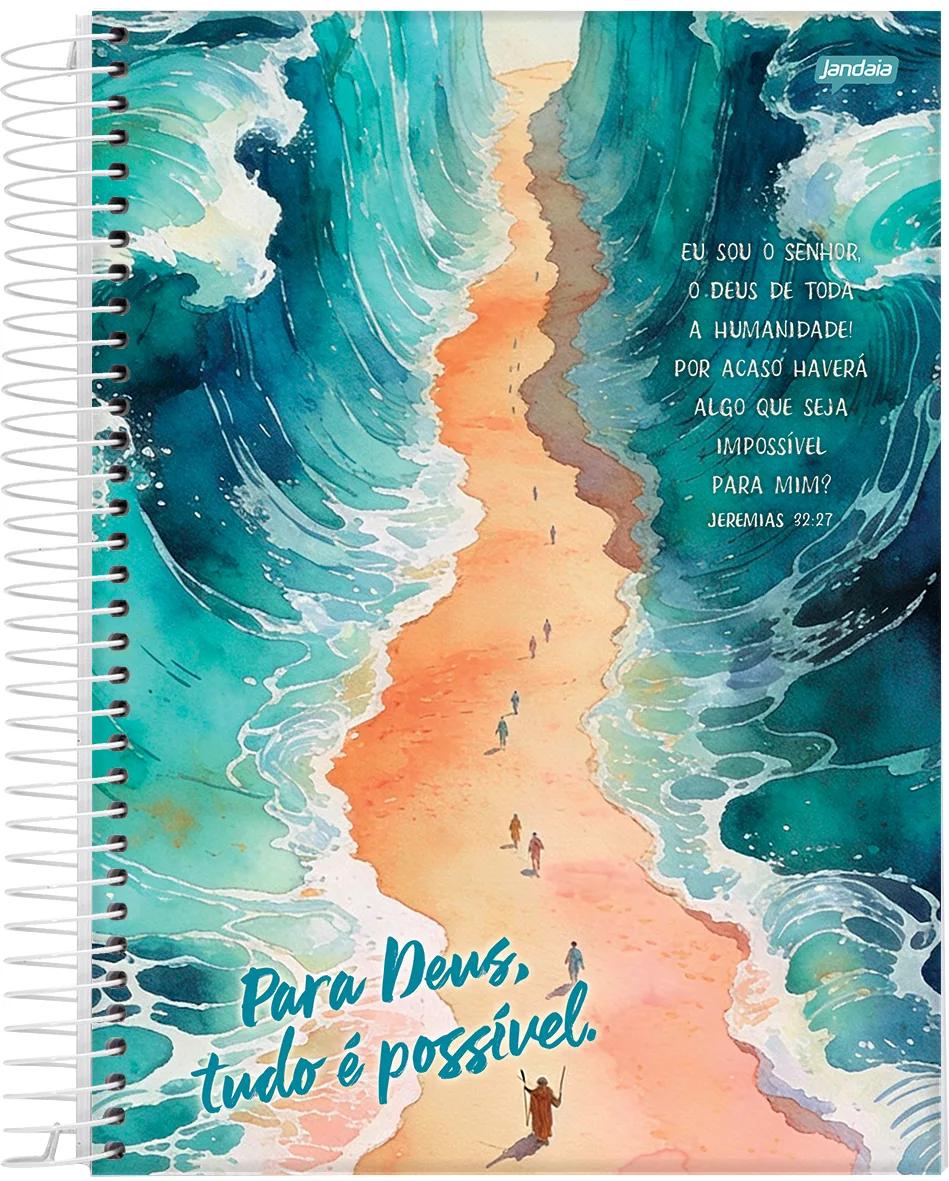 CADERNO ESPIRAL UNIVERSITÁRIO CAPA DURA 20 MATÉRIAS 320 FOLHAS - BELIEVE — miniatura 4