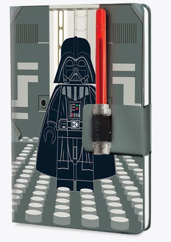 KIT CADERNO C/CANETA GEL PRETO DARTH VADER - LEGO — miniatura 2