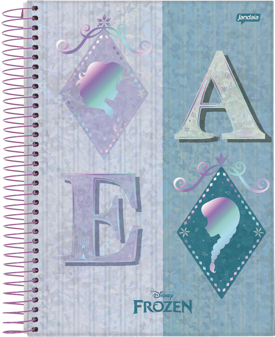CADERNO ESPIRAL UNIVERSITÁRIO CAPA DURA 10 MATÉRIAS 160 FOLHAS - FROZEN — miniatura 4