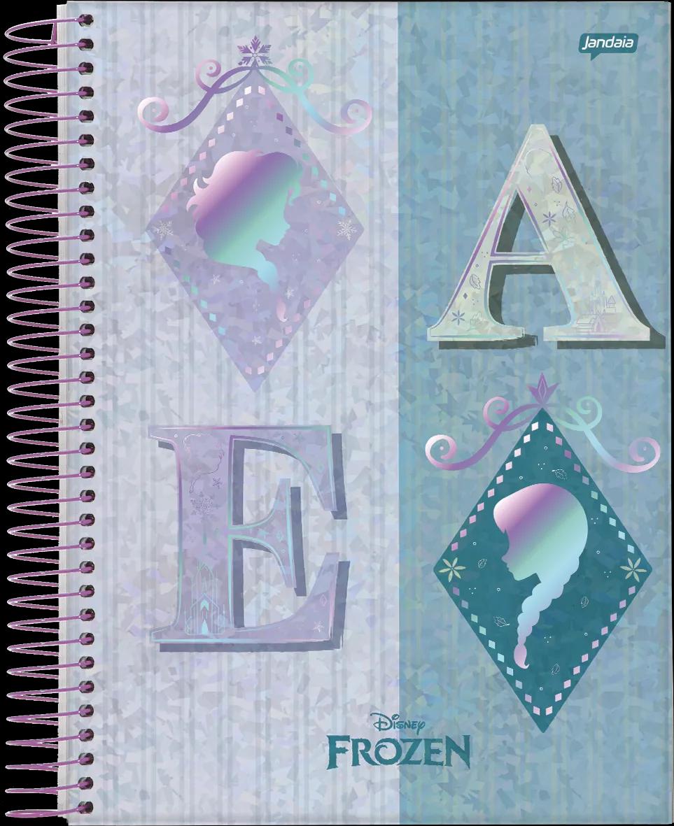 CADERNO ESPIRAL CAPA DURA 1/4 80 FOLHAS - FROZEN — miniatura 4