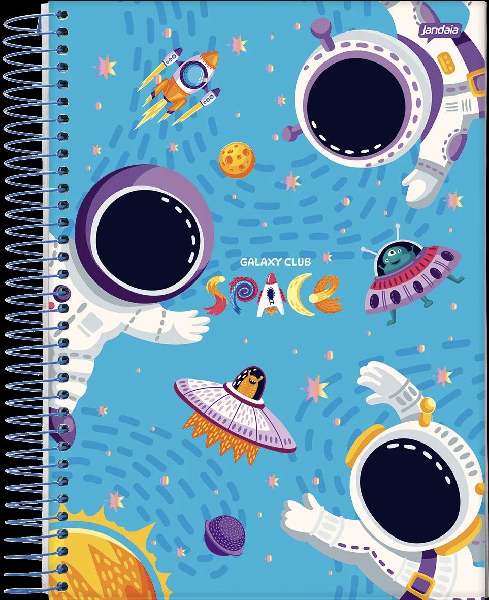 CADERNO ESPIRAL CAPA DURA 1/8 80 FOLHAS - GALAXY CLUB SPACE — miniatura 3