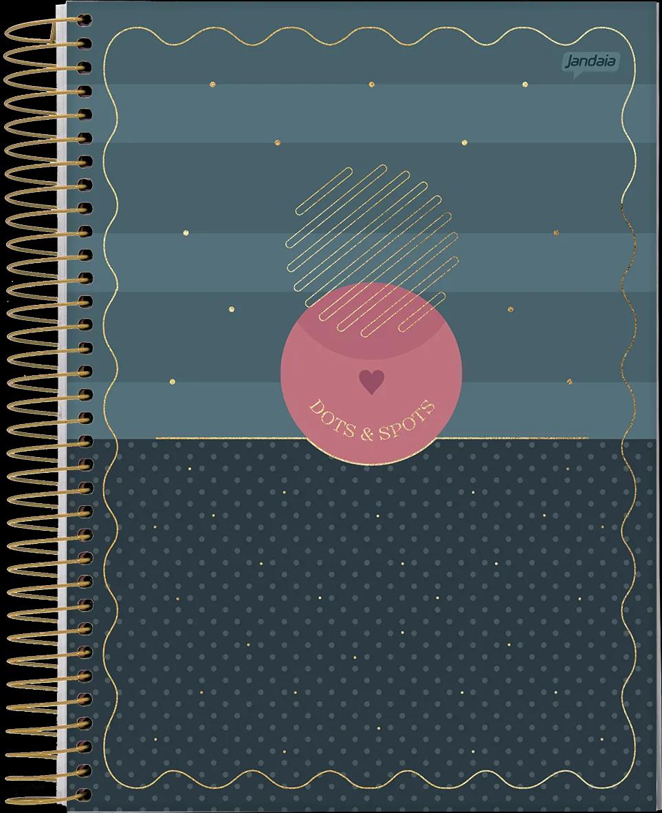 CADERNO ESPIRAL UNIVERSITÁRIO CAPA DURA 01 MATÉRIA 80 FOLHAS - DOTS E SPOTS — miniatura 3