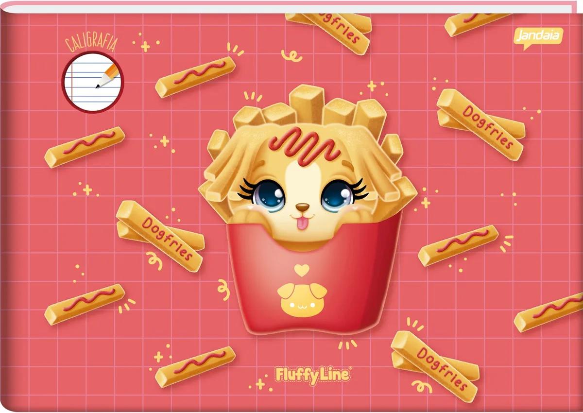 CADERNO BROCHURA 1/4 CALIGRAFIA 200X140MM 40FLS - FLUFFY