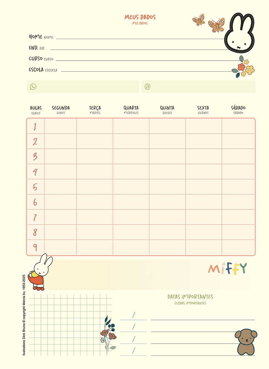 CADERNO ESPIRAL UNIVERSITÁRIO CAPA DURA 01 MATÉRIA 80 FOLHAS - MIFFY — miniatura 6