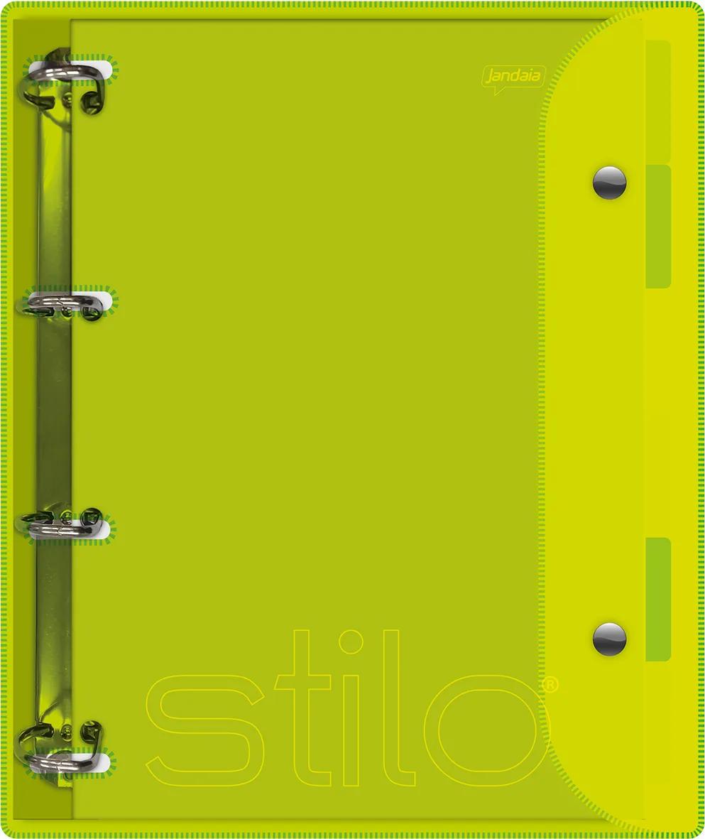 CADERNO ESPIRAL UNIVERSITÁRIO CAPA DURA 200 FOLHAS ARGOLADO VERDE - STILO NEON