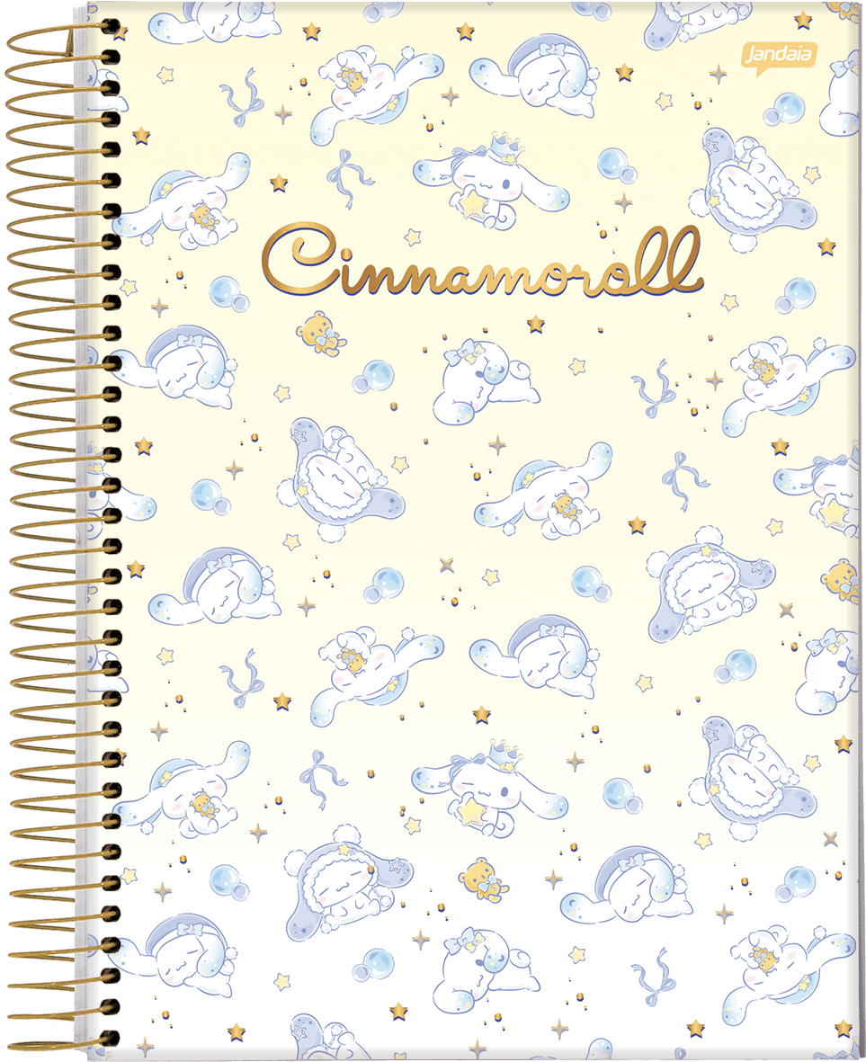 CADERNO ESPIRAL UNIVERSITÁRIO CAPA DURA 01 MATÉRIA 80 FOLHAS - CINNAMOROLL — miniatura 3