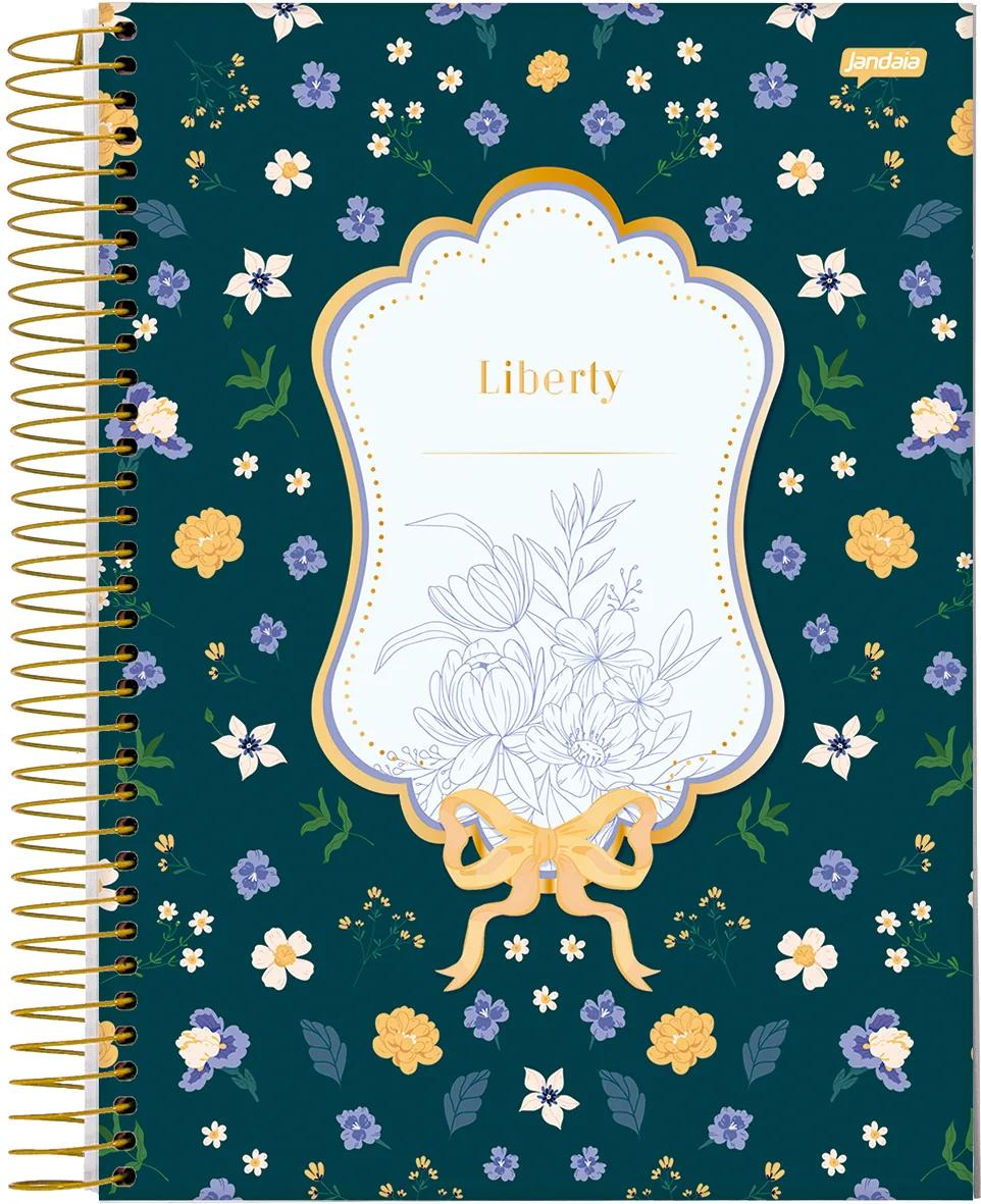 CADERNO ESPIRAL UNIVERSITÁRIO CAPA DURA 01 MATÉRIA 80 FOLHAS - LIBERTY — miniatura 4