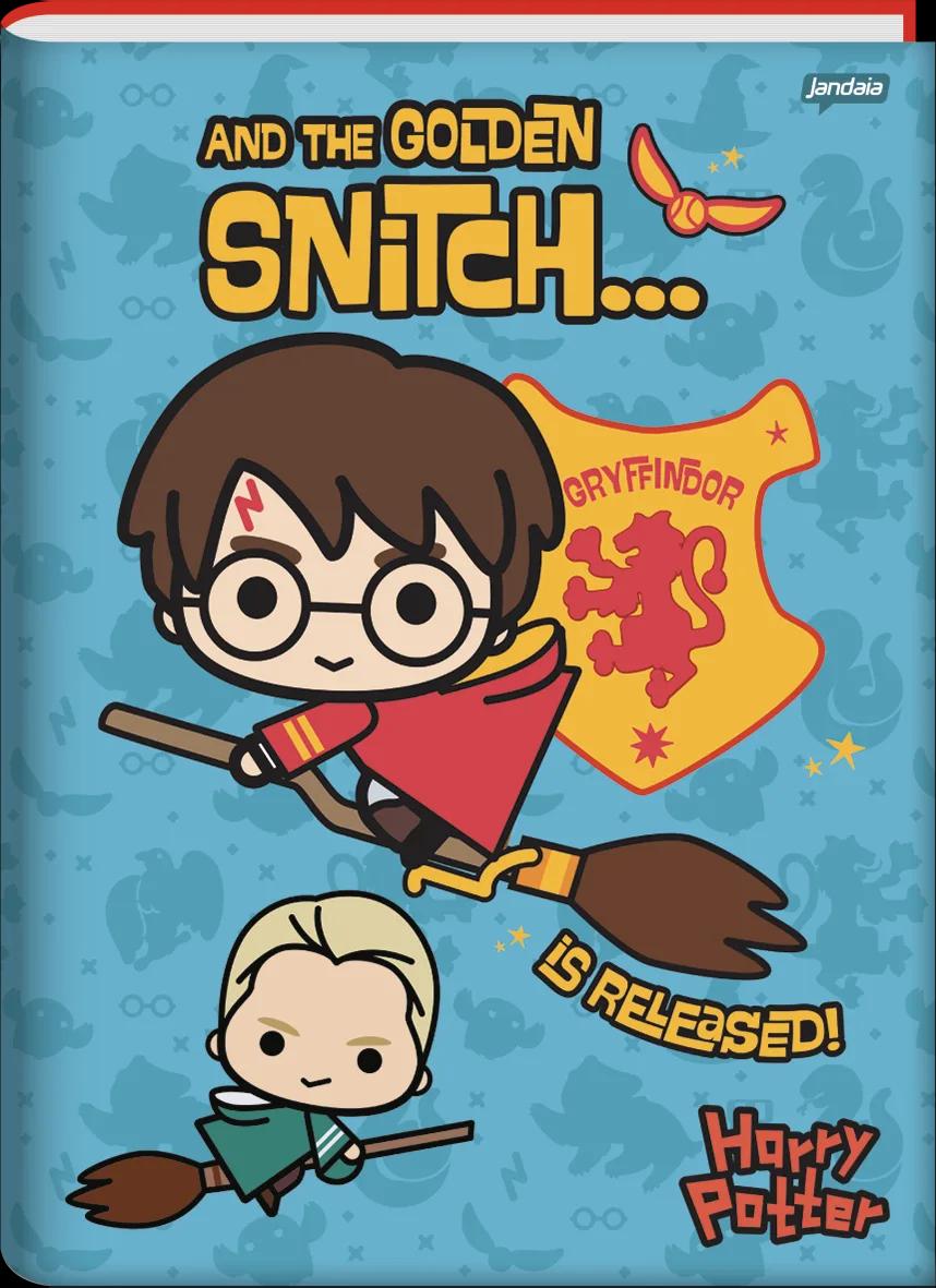 CADERNO BROCHURA CAPA DURA 1/4 96 FOLHAS - HARRY POTTER