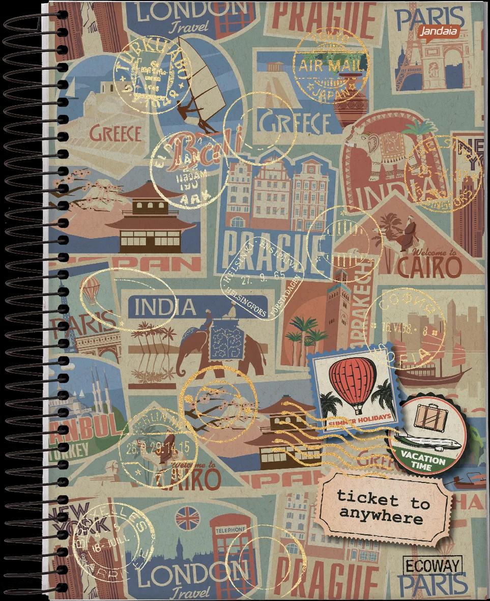 CADERNO ESPIRAL CAPA DURA 1/8 80 FOLHAS - ECO WAY — miniatura 2