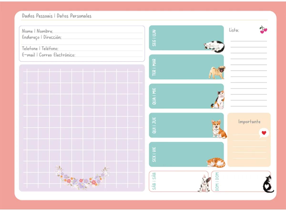 CADERNO ESPIRAL CAPA DURA 80 FOLHAS CARTOGRAFIA - PET HOLIC — miniatura 3