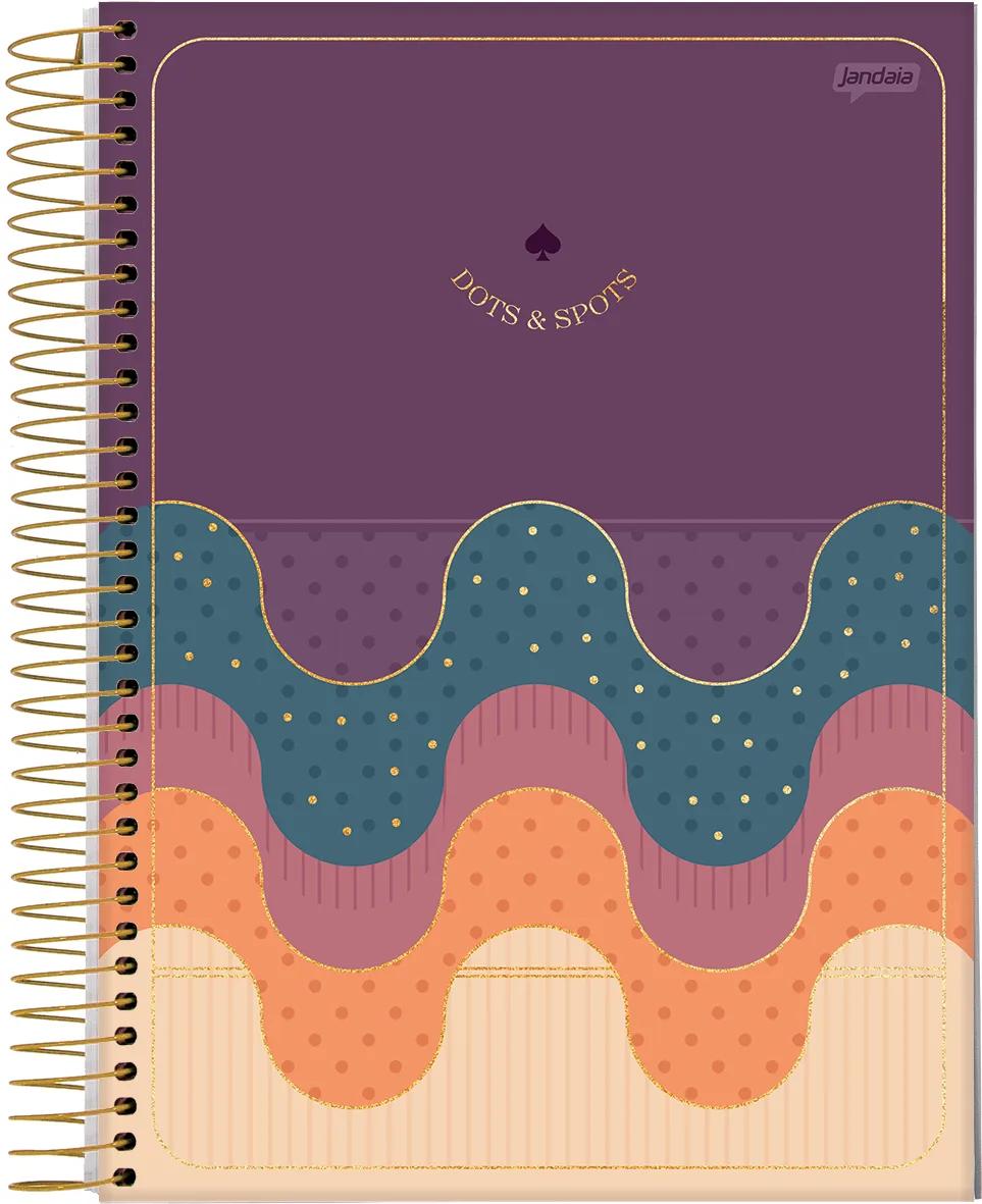 CADERNO ESPIRAL UNIVERSITÁRIO CAPA DURA 10 MATÉRIAS 160 FOLHAS - DOTS E SPOTS — miniatura 4