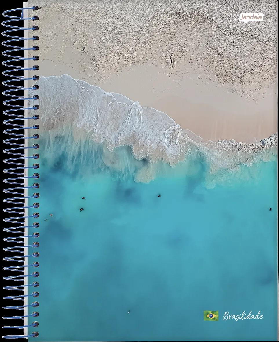 CADERNO ESPIRAL 1/4 CAPA DURA 200 FOLHAS - BRASILIDADE