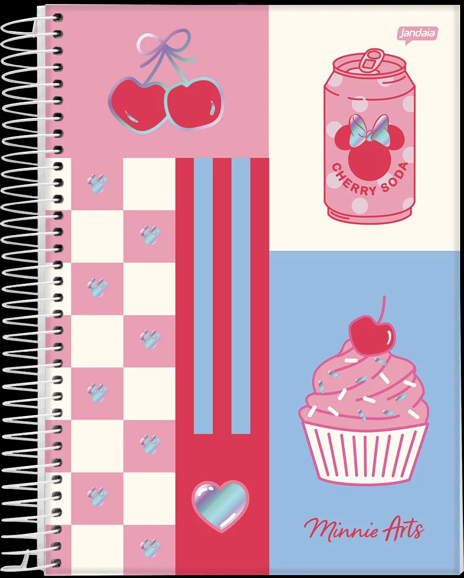 CADERNO ESPIRAL UNIVERSITÁRIO CAPA DURA 01 MATÉRIA 80 FOLHAS - MINNIE ARTS — miniatura 2