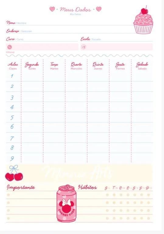 CADERNO NEODISC UNIVERSITÁRIO CAPA DURA 80 FOLHAS - MINNIE ARTS — miniatura 4