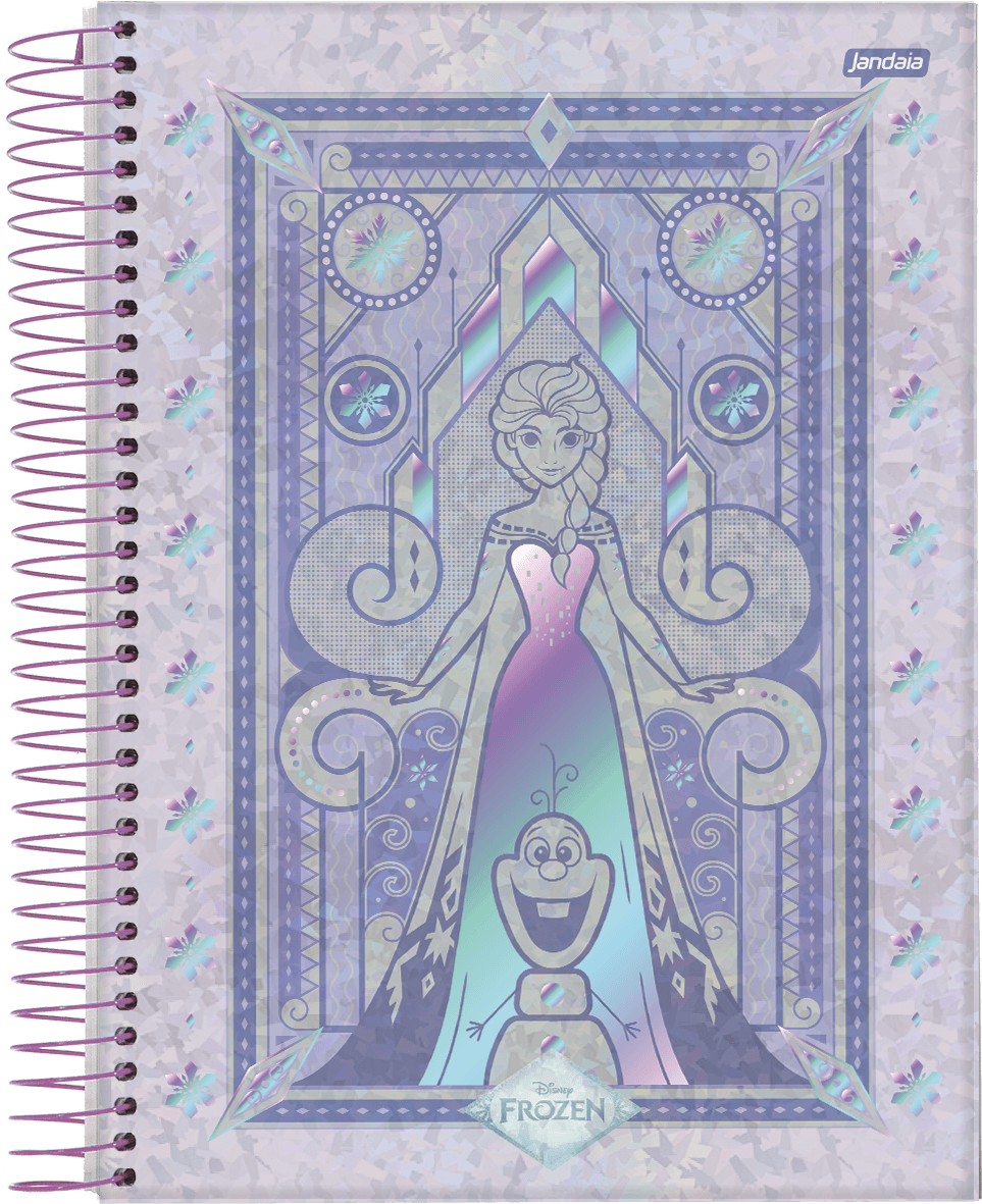CADERNO ESPIRAL UNIVERSITÁRIO CAPA DURA 10 MATÉRIAS 160 FOLHAS - FROZEN — miniatura 2