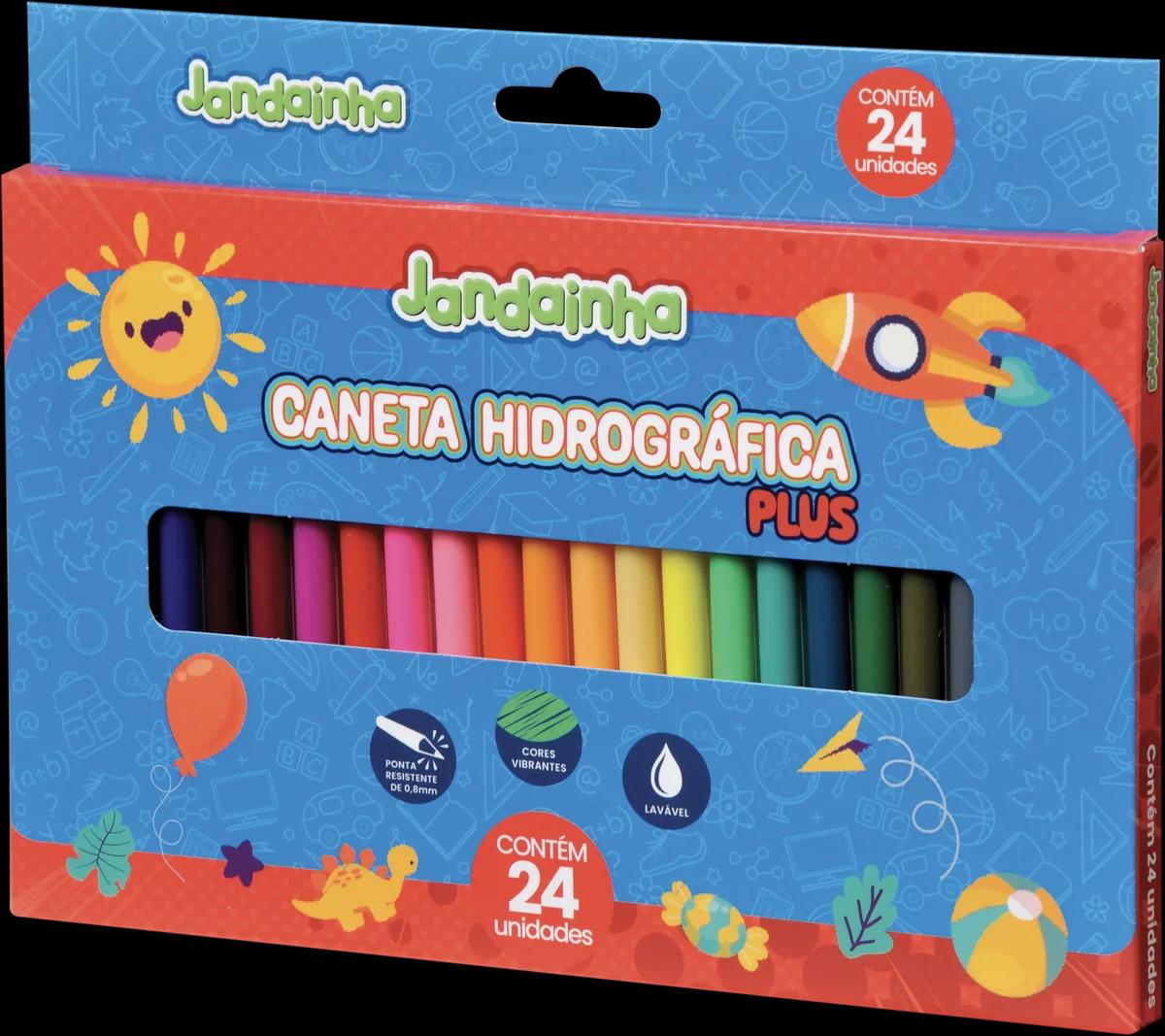CANETA HIDROGRAFICA 24 CORES PLUS - JANDAINHA