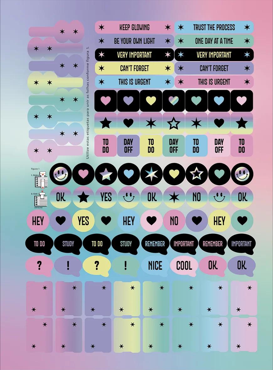 CADERNO ESPIRAL UNIVERSITÁRIO CAPA DURA 10 MATÉRIAS 160 FOLHAS - HOLOGRAFICA — miniatura 5