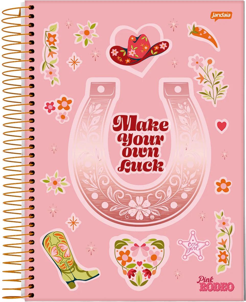 CADERNO ESPIRAL CAPA DURA 1/4 80 FOLHAS - PINK RODEO — miniatura 4