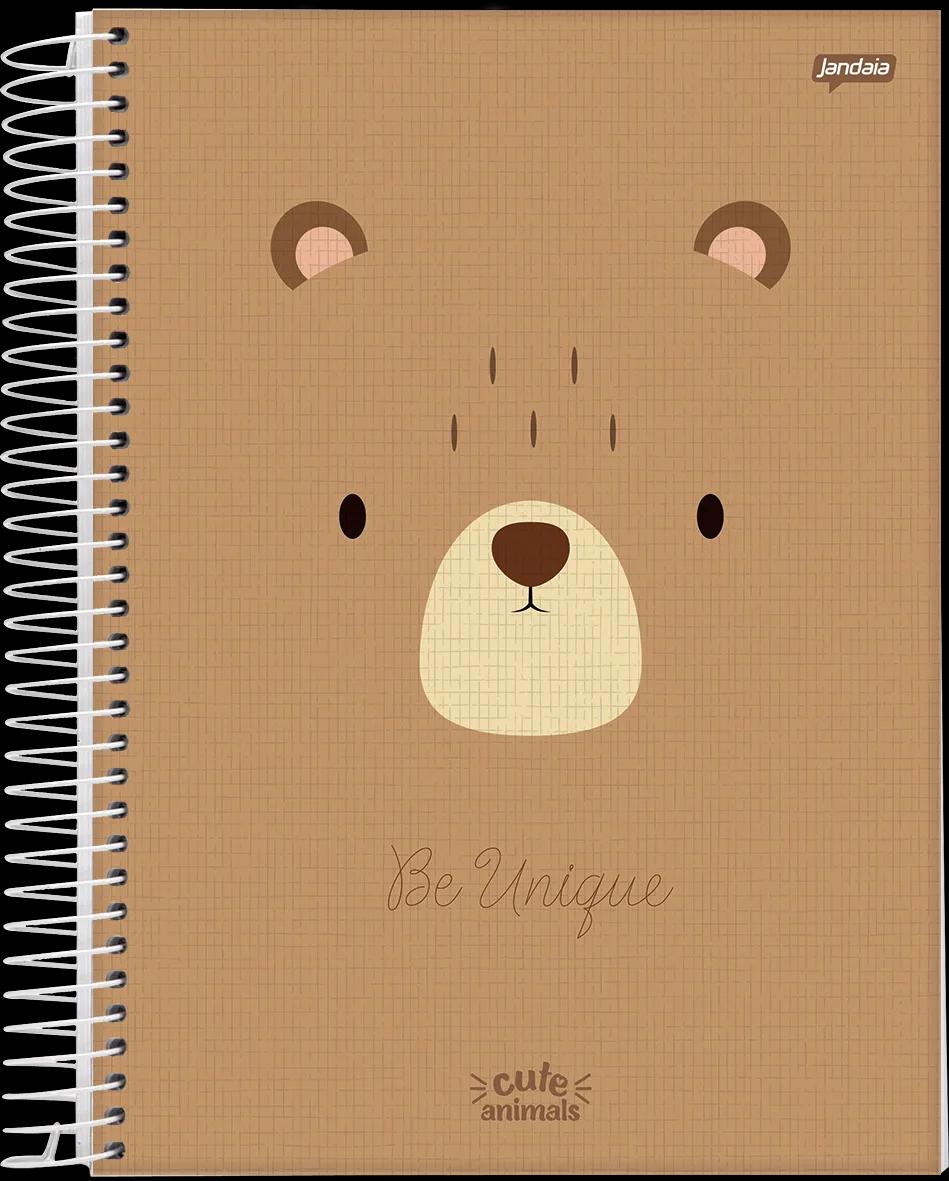 CADERNO ESPIRAL UNIVERSITÁRIO CAPA DURA 01 MATÉRIA 80 FOLHAS - CUTE ANIMALS — miniatura 3