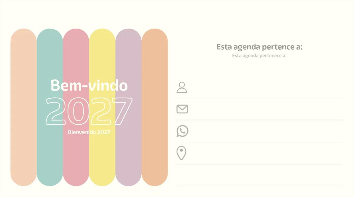 AGENDA DIARIA ESPIRAL 162X90MM 64 FOLHAS - LA CREME