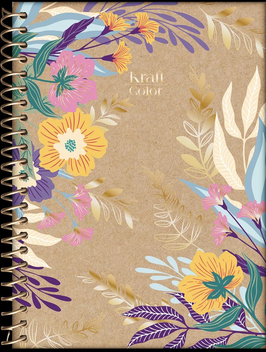 CADERNO ESPIRAL CAPA DURA 01 MATÉRIA COLLEGE - KRAFT COLOR — miniatura 3