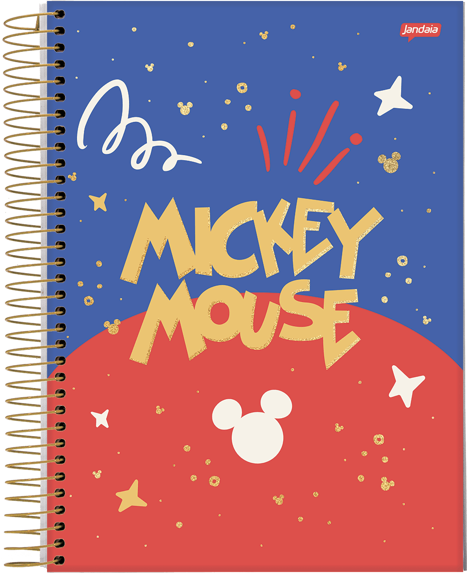 CADERNO ESPIRAL UNIVERSITÁRIO CAPA DURA 01 MATÉRIA 80 FOLHAS - MICKEY ARTS