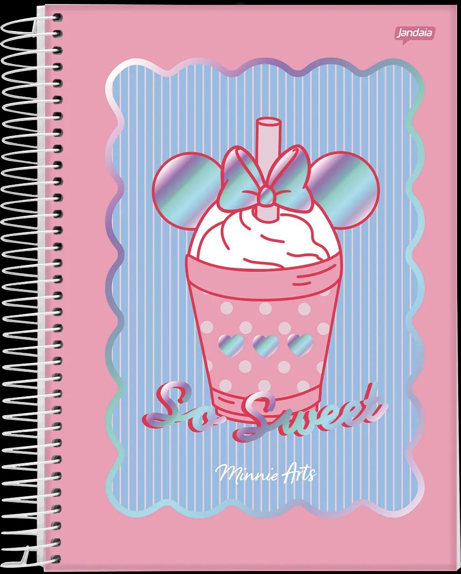 CADERNO ESPIRAL UNIVERSITÁRIO CAPA DURA 10 MATÉRIAS 160 FOLHAS - MINNIE ARTS