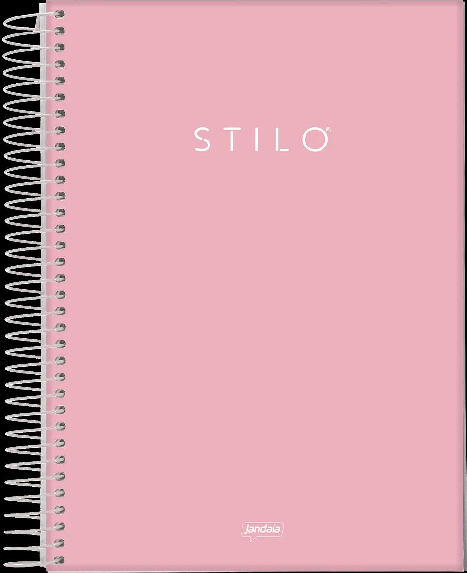 CADERNO ESPIRAL UNIVERSITÁRIO CAPA DURA 01 MATÉRIA 80 FOLHAS ROSA - STILO